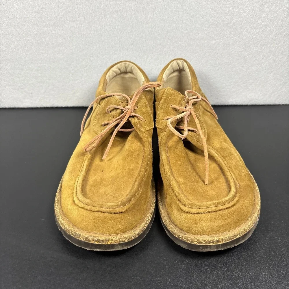 Birkenstock Utti Lace Up Suede Moccasin Shoes Brown Mens 43/10-10.5 No Insoles